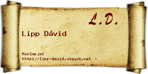 Lipp Dávid névjegykártya